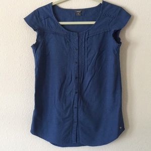 Eddie Bauer Dusty Blue Blouse